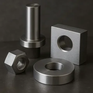 Precision steel CNC machined part with clean surface finish