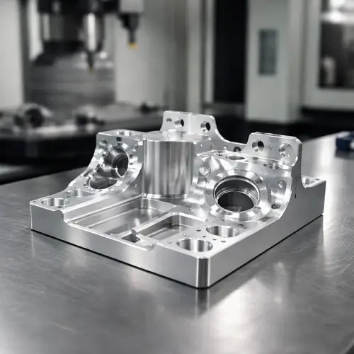 Finished aluminum part produced by precision CNC machining with high dimensional accuracy