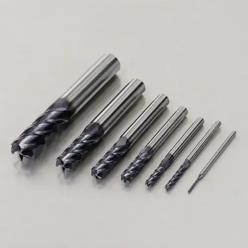 End mills used for CNC milling slots pockets and profiles