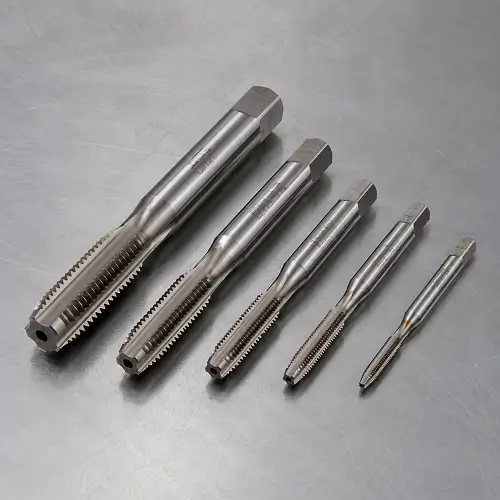 CNC taps for cutting internal threads in machined parts