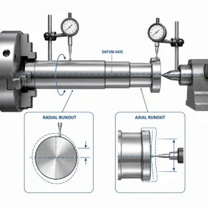 Radial and axial runout diagram