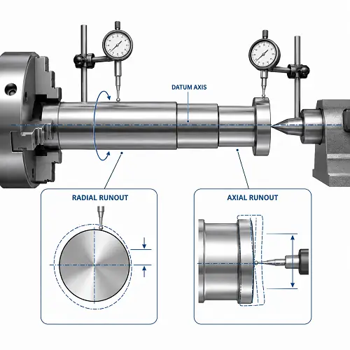 Radial and axial runout diagram