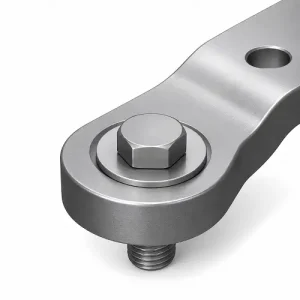 Spotface on a machined metal surface
