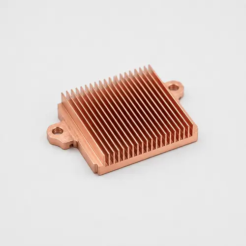CNC machined copper heat sink