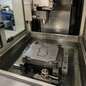 Wire EDM machining a precision internal profile in hardened tool steel