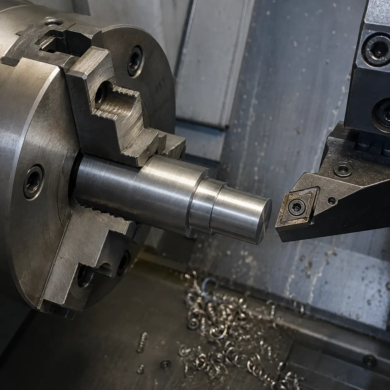 CNC turning a stainless steel medical component