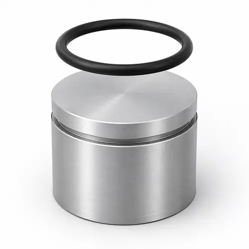 Radial O-ring groove design for a CNC machined piston