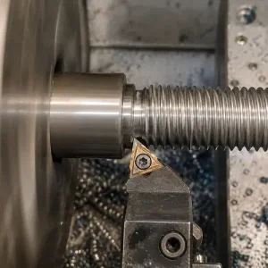 CNC turning an external thread relief groove