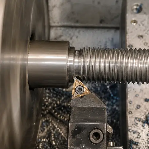 CNC turning an external thread relief groove